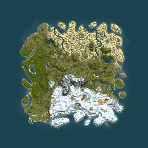 Rust map seed 432004119, 5000x5000m top-down preview