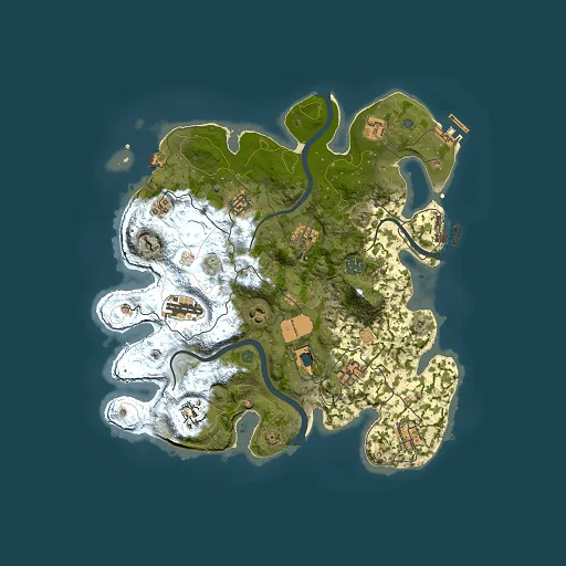 Rust map seed 230505147, 3500x3500m top-down preview
