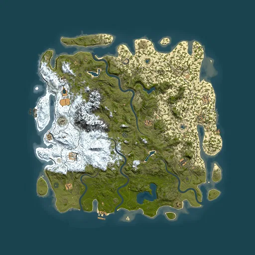 Rust map seed 1409934476, 5500x5500m top-down preview
