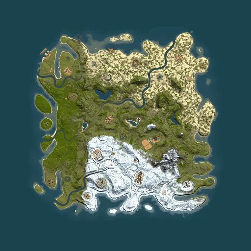 Rust map seed 258815653, 5000x5000m top-down preview