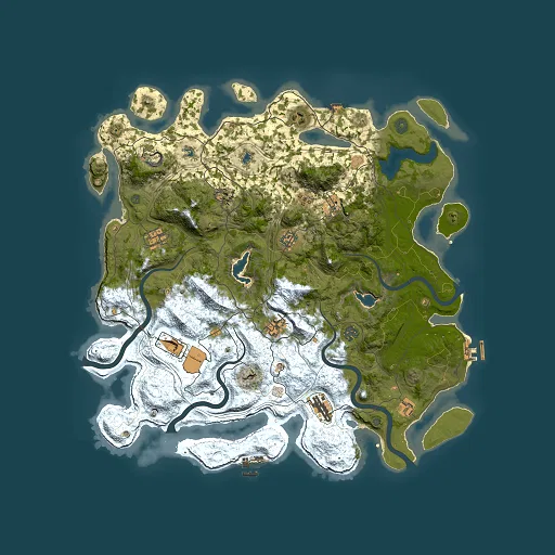 Rust map seed 129012363, 4500x4500m top-down preview