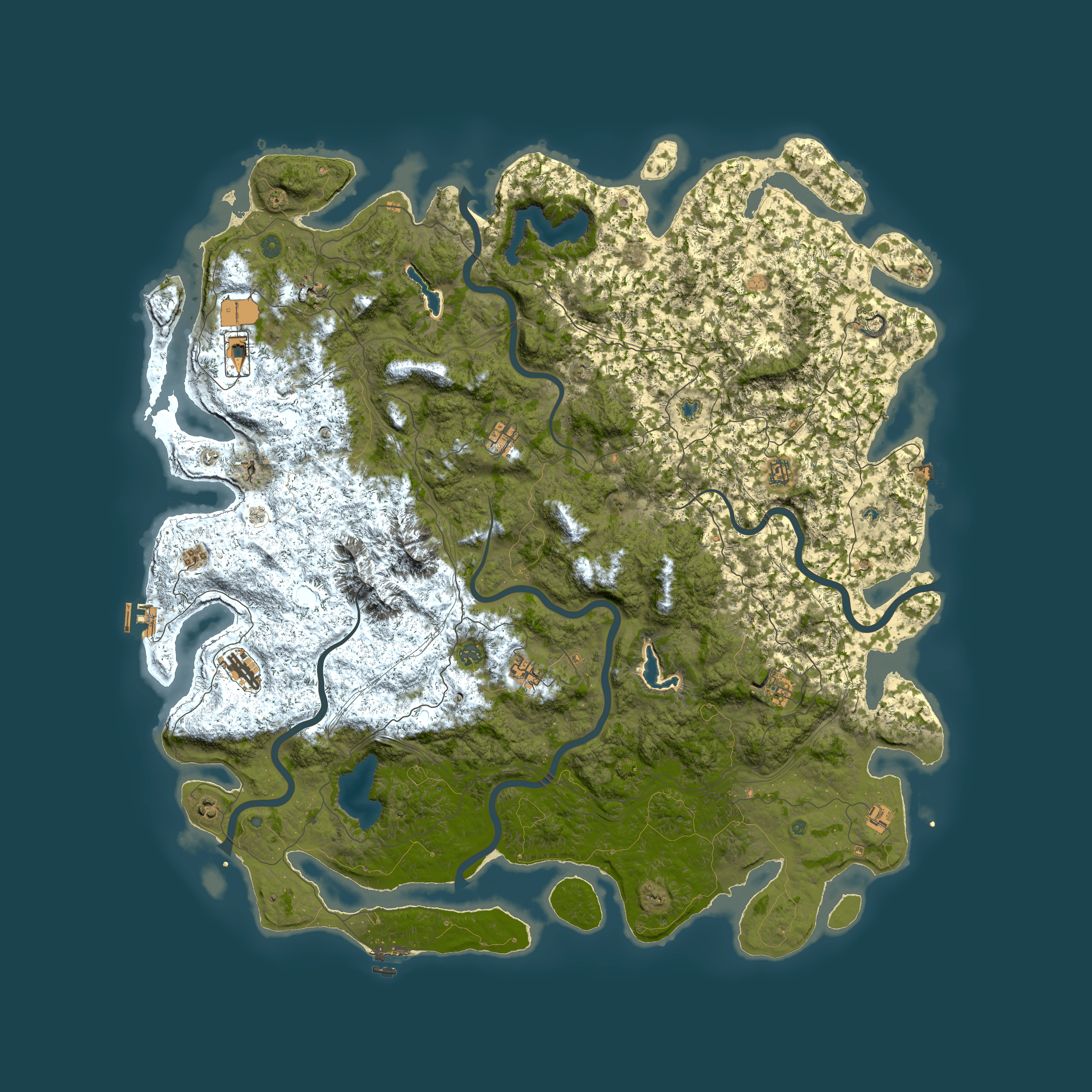 Full top-down render of Rust map seed 1042859609, 6000x6000m