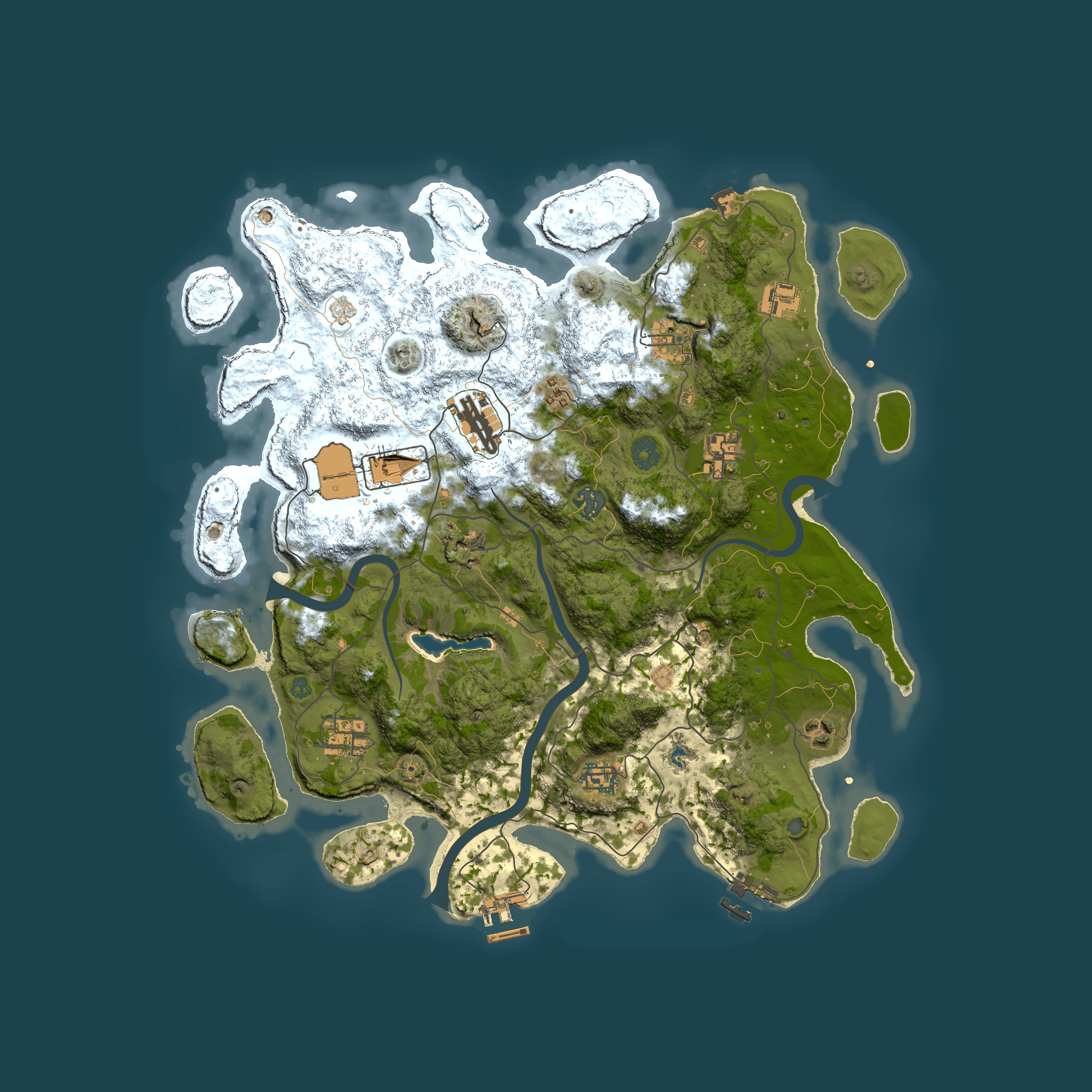 Full top-down render of Rust map seed 34137264, 4000x4000m