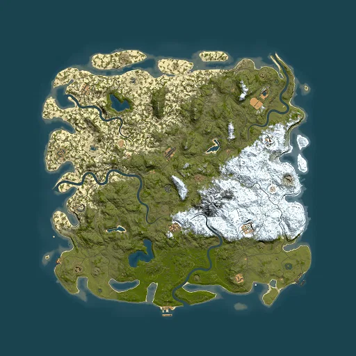 Rust map seed 191572843, 6000x6000m top-down preview
