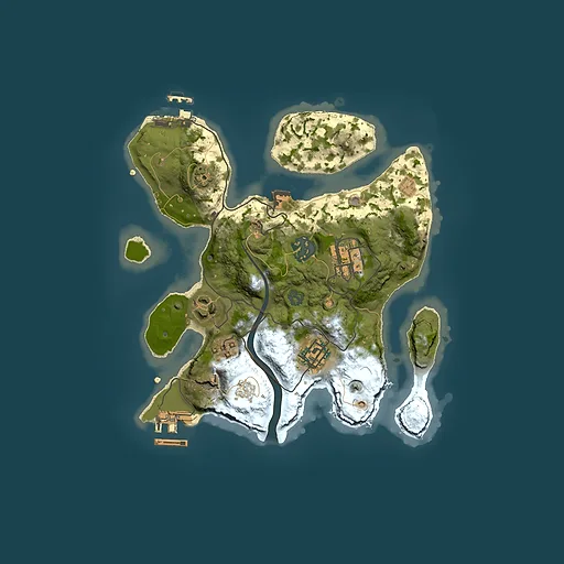 Rust map seed 120127346, 2500x2500m top-down preview
