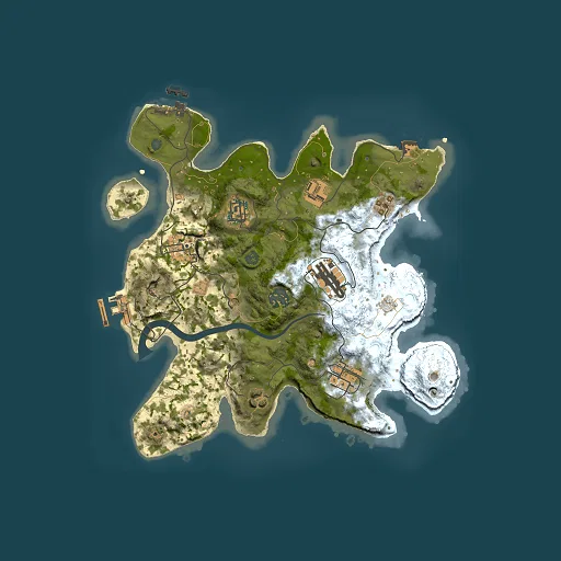 Rust map seed 848421856, 3000x3000m top-down preview