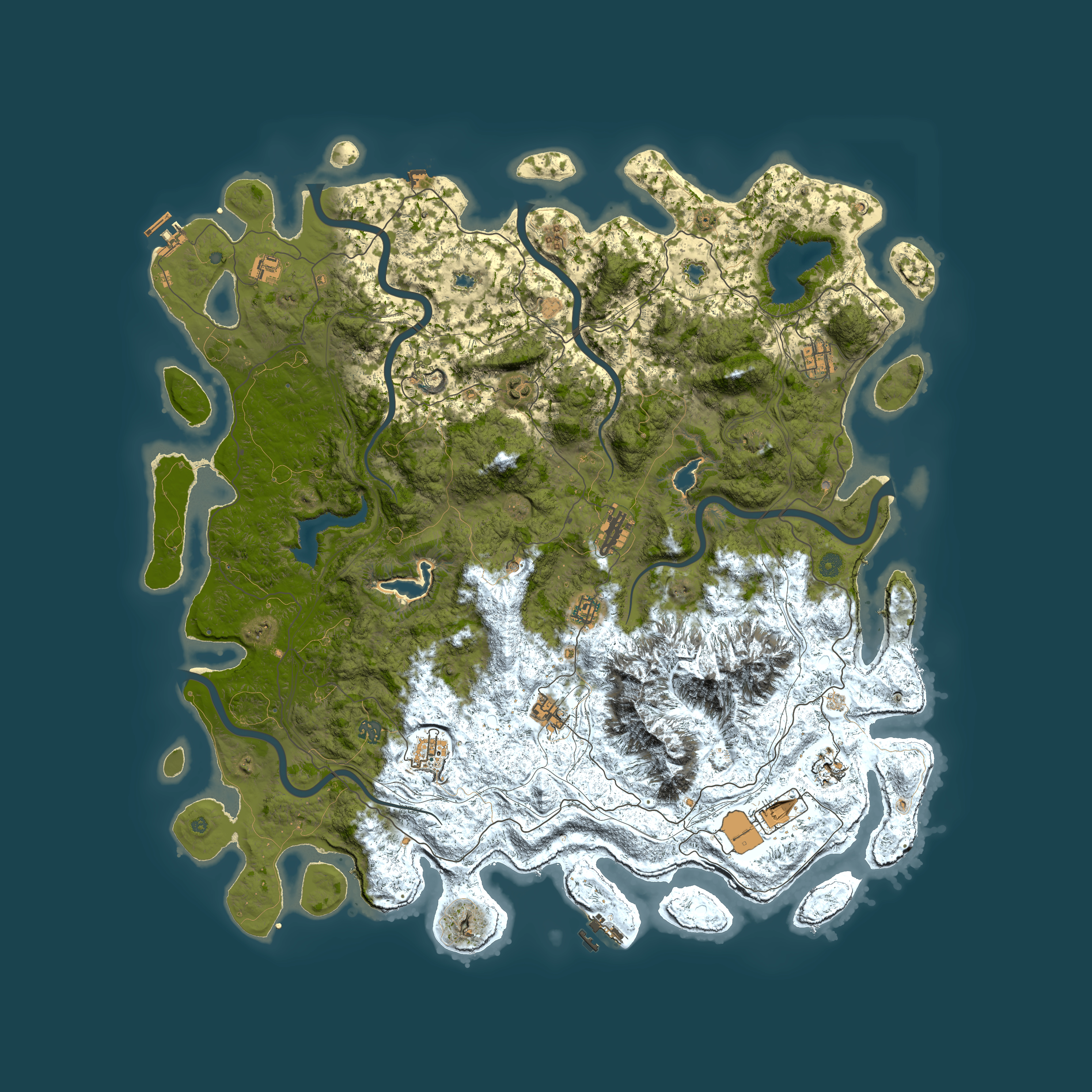 Full top-down render of Rust map seed 1760896496, 5500x5500m