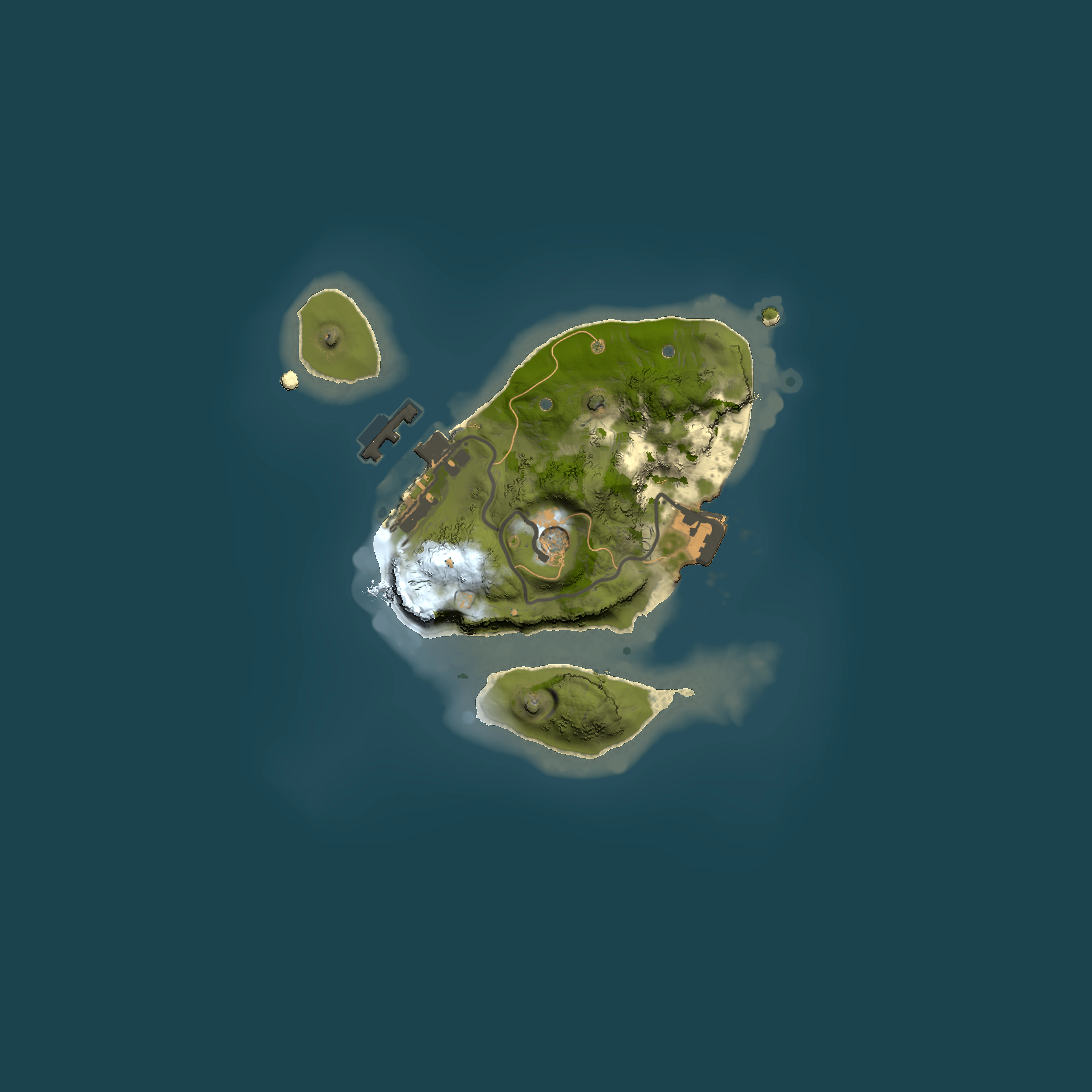 Full top-down render of Rust map seed 1172752581, 1500x1500m