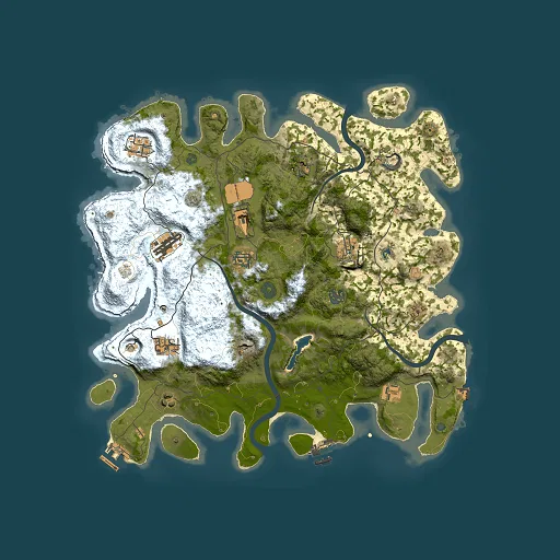Rust map seed 1665495882, 4000x4000m top-down preview
