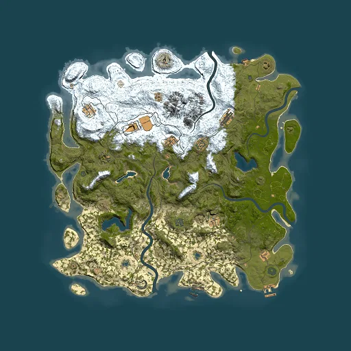 Rust map seed 1474822162, 5000x5000m top-down preview