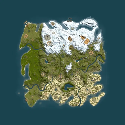 Rust map seed 230829166, 4500x4500m top-down preview