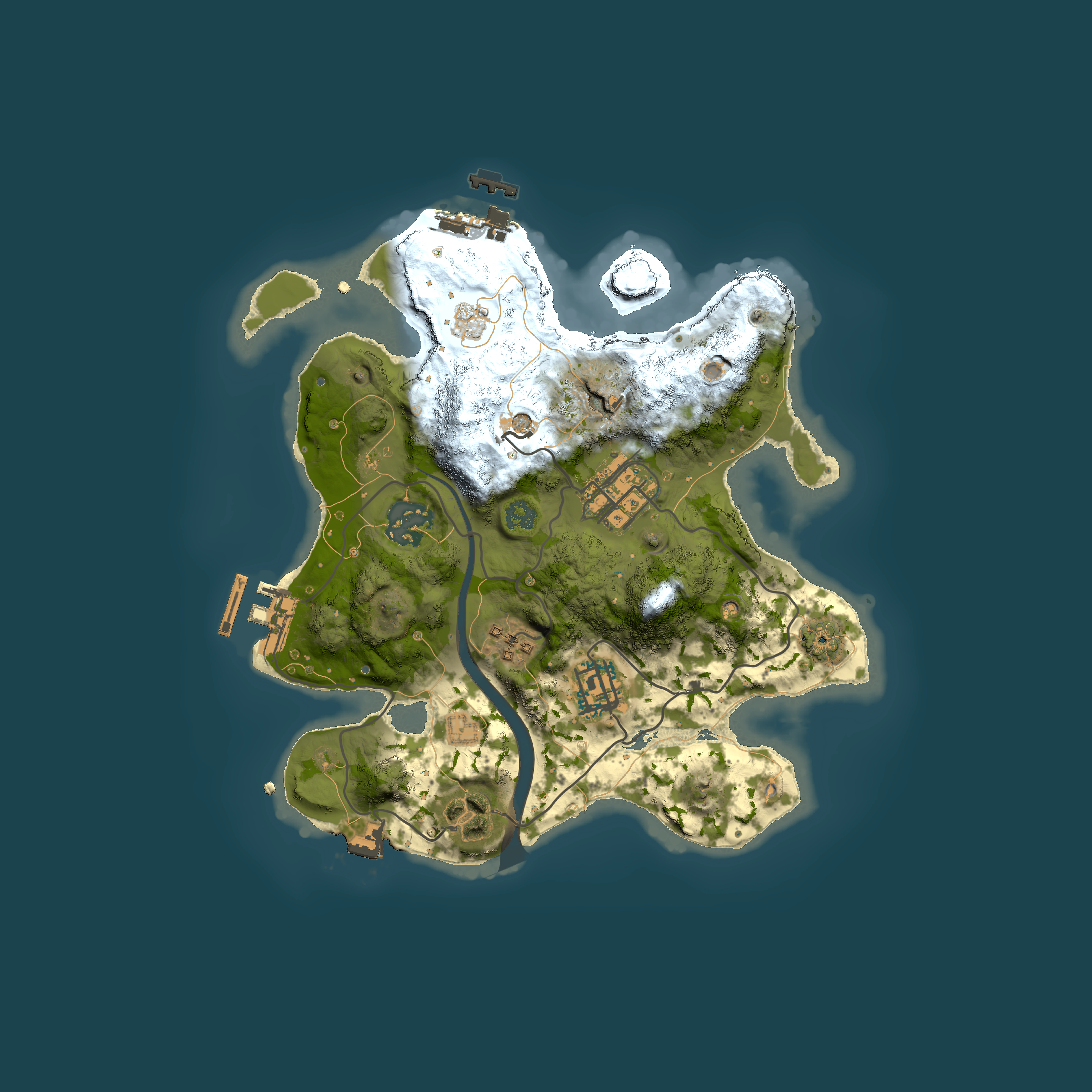 Full top-down render of Rust map seed 1979369745, 2500x2500m
