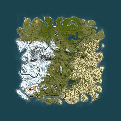 Rust map seed 46264198, 5500x5500m top-down preview