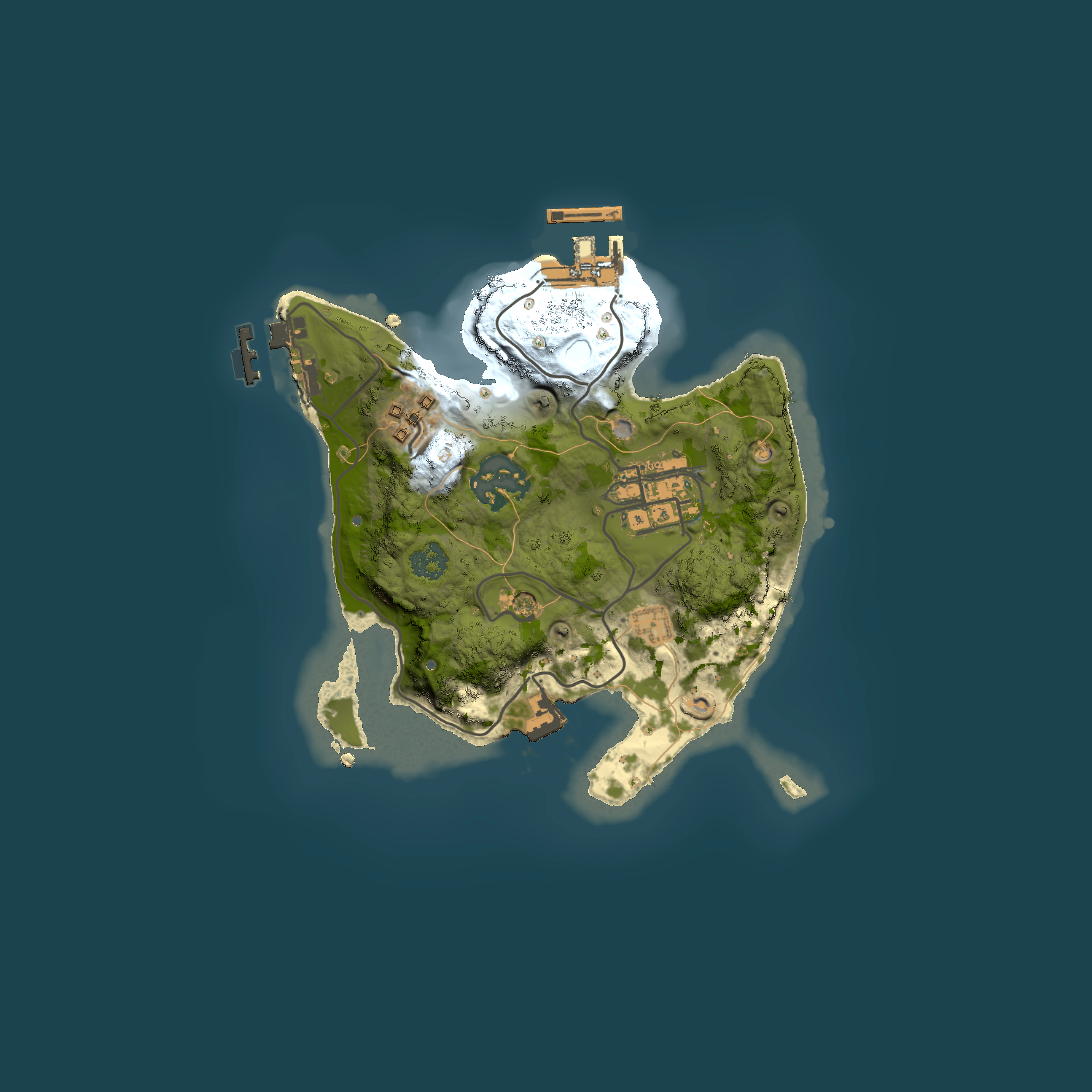 Full top-down render of Rust map seed 1398072376, 2000x2000m
