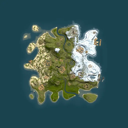 Rust map seed 1038543563, 3000x3000m top-down preview