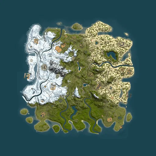 Rust map seed 685326178, 5000x5000m top-down preview
