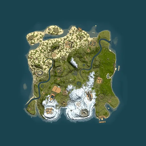 Rust map seed 899686046, 3500x3500m top-down preview