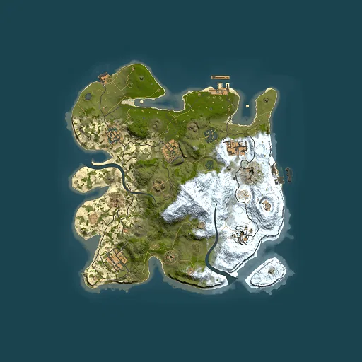 Rust map seed 624457192, 3000x3000m top-down preview