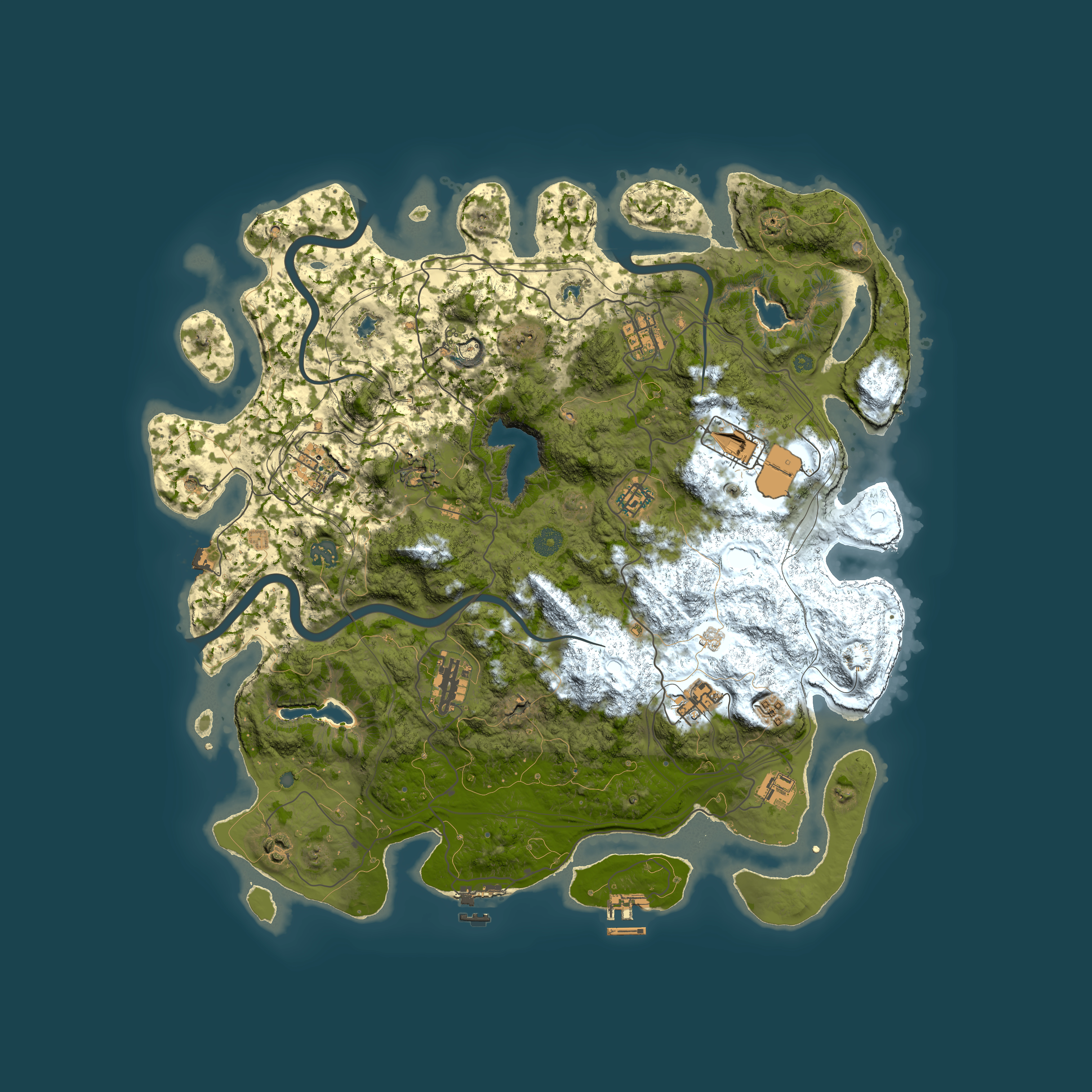 Full top-down render of Rust map seed 2107970263, 4500x4500m