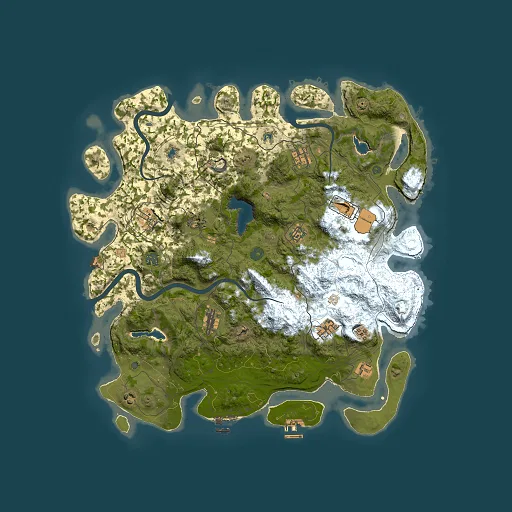 Rust map seed 2107970263, 4500x4500m top-down preview