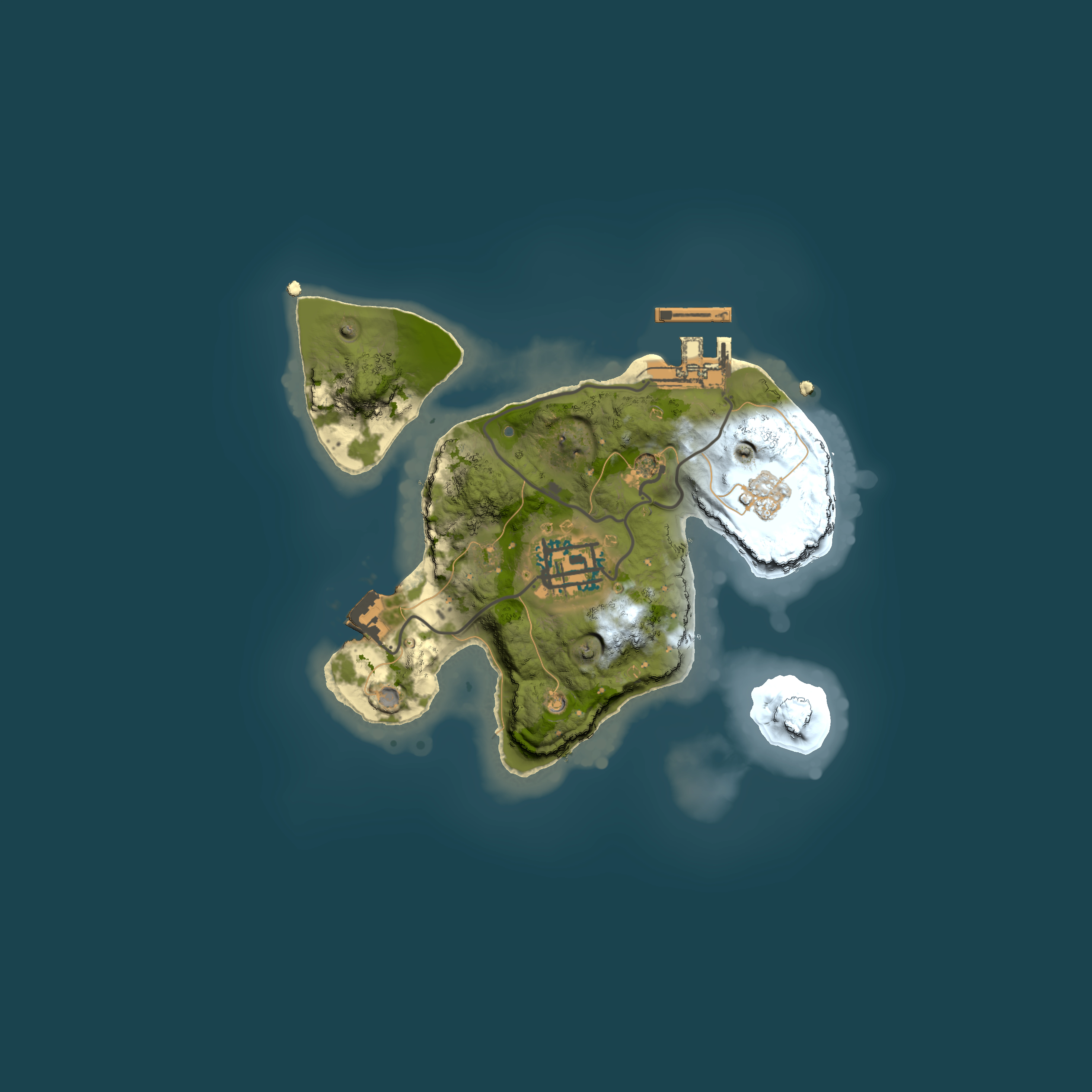 Full top-down render of Rust map seed 1694349286, 2000x2000m