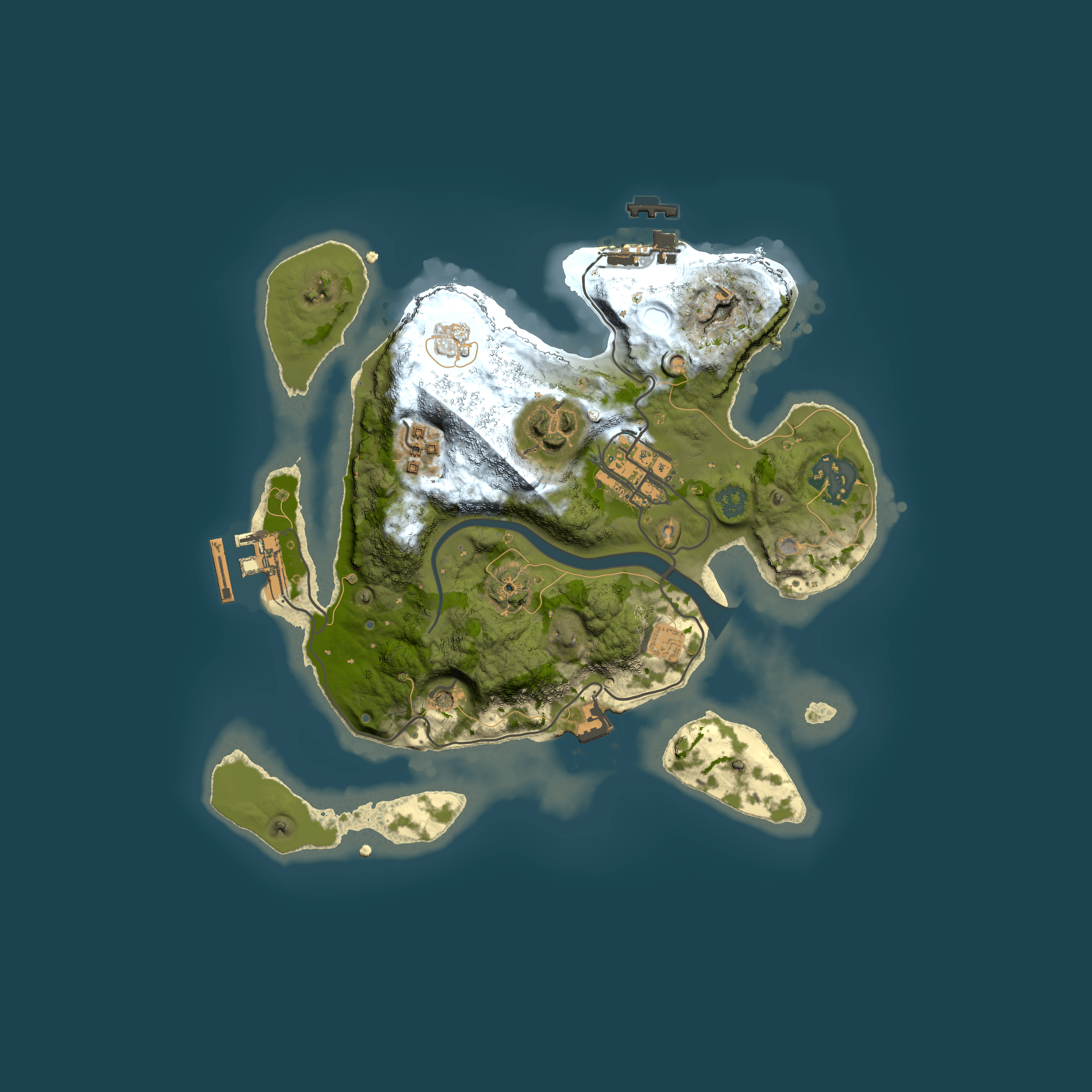 Full top-down render of Rust map seed 924572134, 2500x2500m