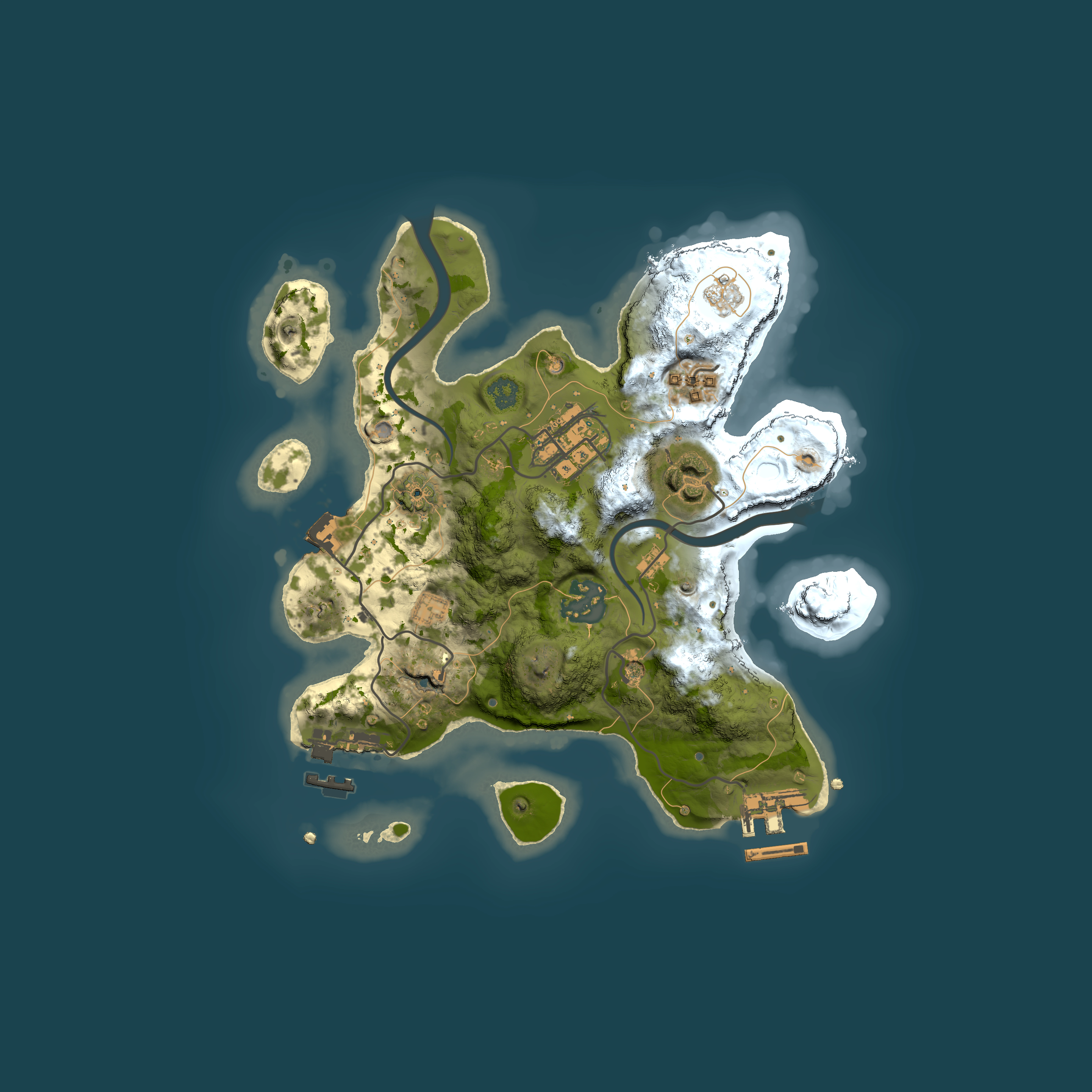 Full top-down render of Rust map seed 1006266004, 2500x2500m
