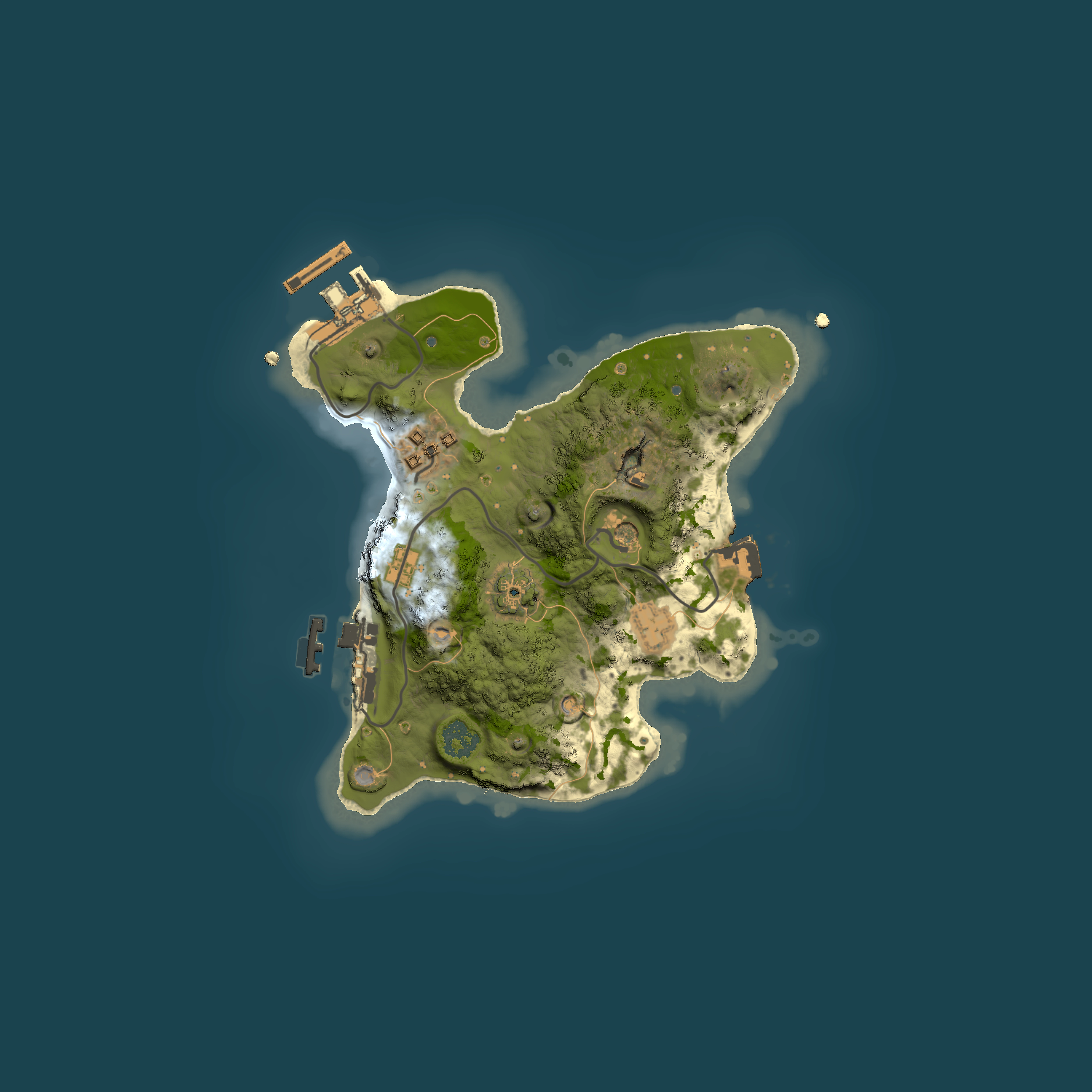Full top-down render of Rust map seed 1405255578, 2000x2000m