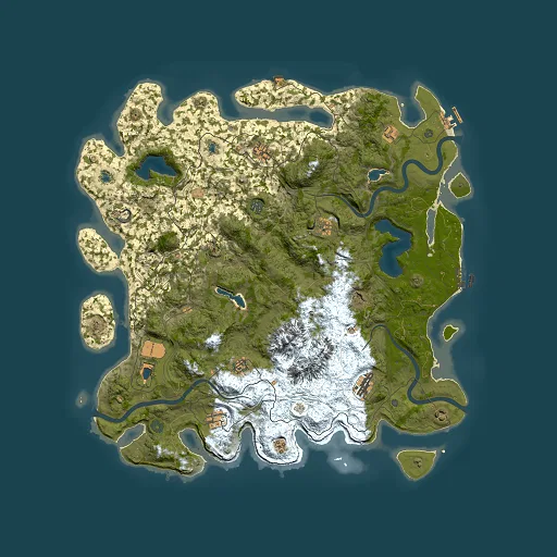 Rust map seed 413342124, 5000x5000m top-down preview