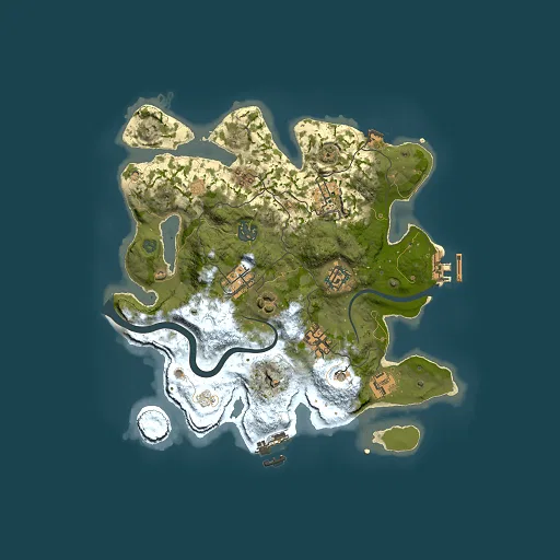 Rust map seed 446336283, 3000x3000m top-down preview