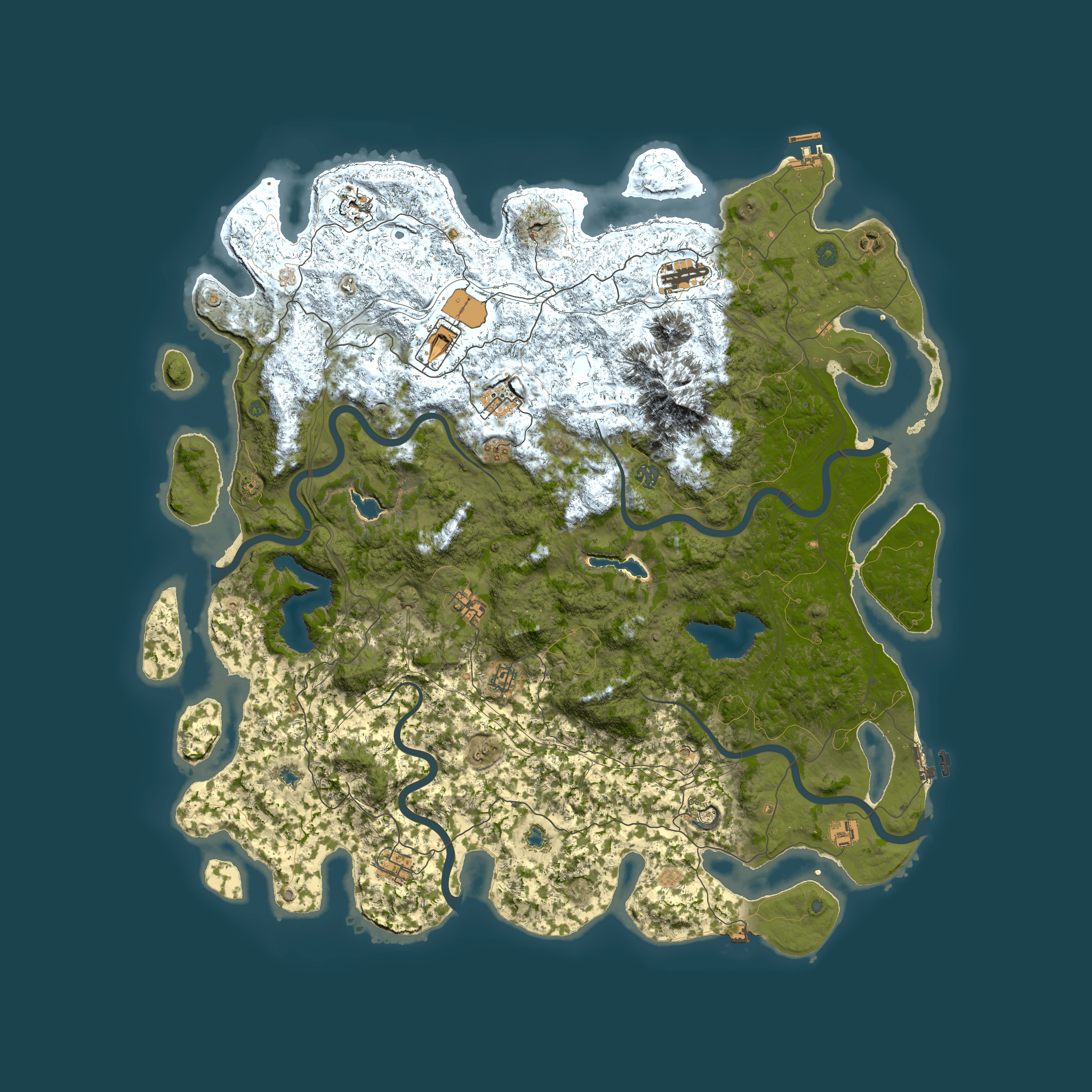 Full top-down render of Rust map seed 1849376014, 5500x5500m