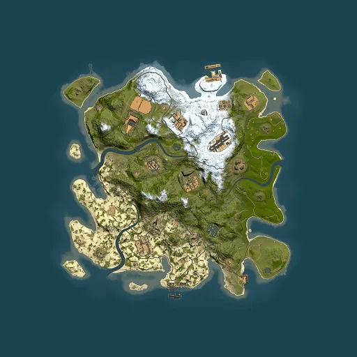 Rust map seed 1019235587, 3500x3500m top-down preview