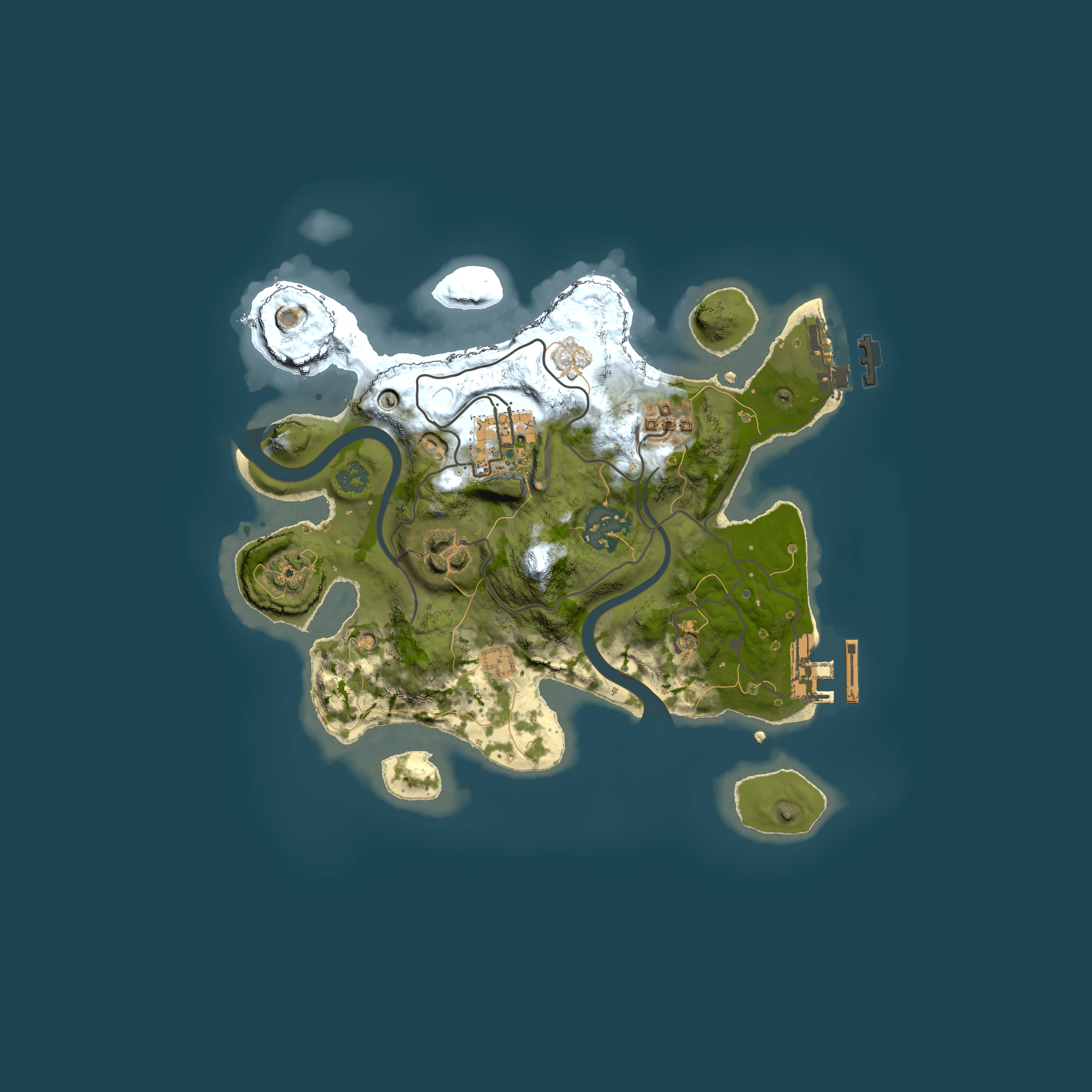 Full top-down render of Rust map seed 1824002857, 2500x2500m