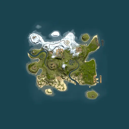 Rust map seed 1824002857, 2500x2500m top-down preview