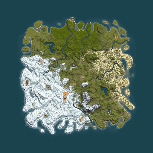 Rust map seed 713568458, 6000x6000m top-down preview