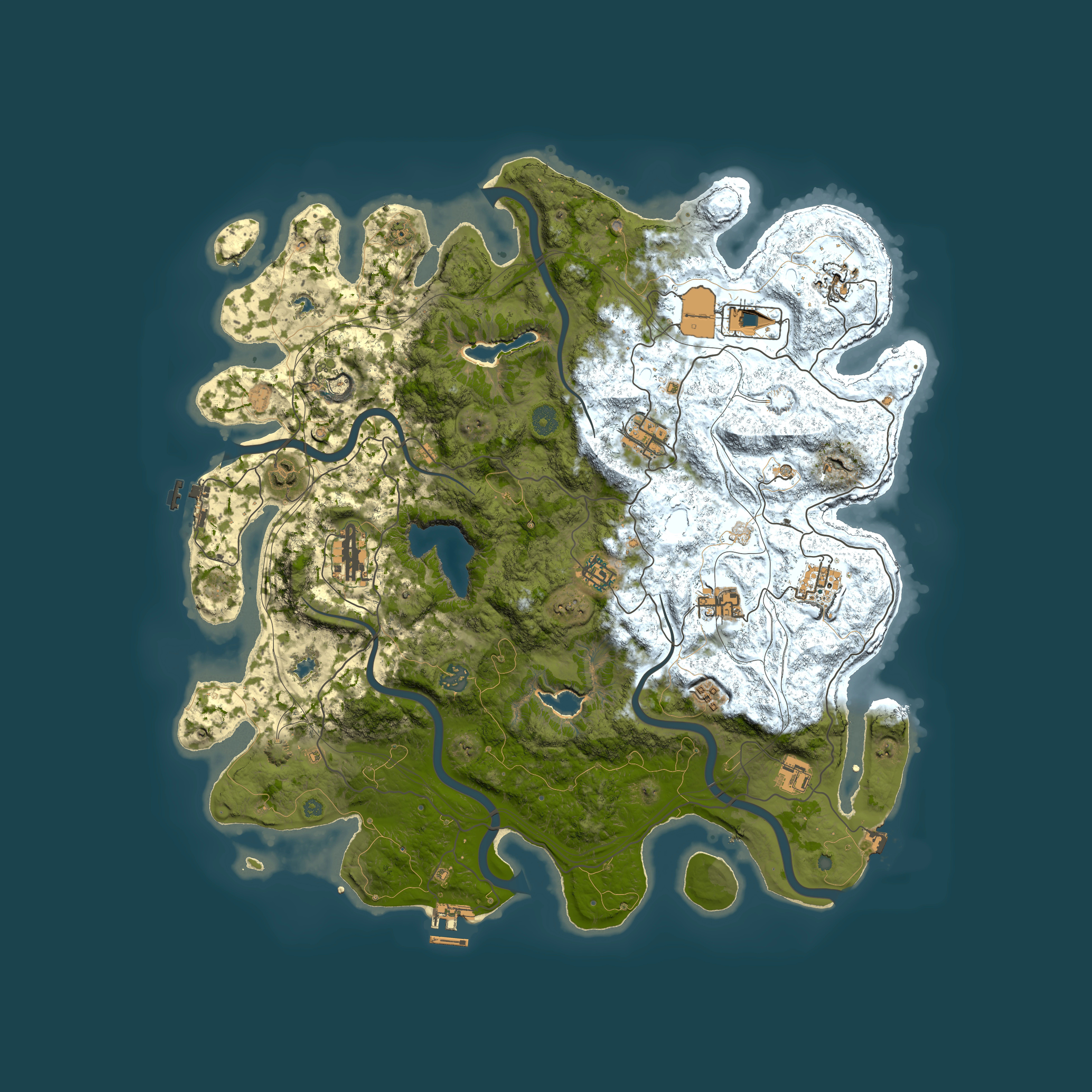 Full top-down render of Rust map seed 211062312, 4500x4500m