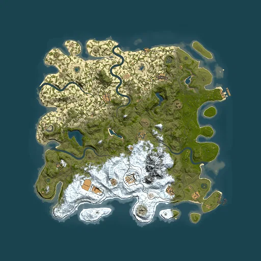 Rust map seed 1173563291, 5000x5000m top-down preview