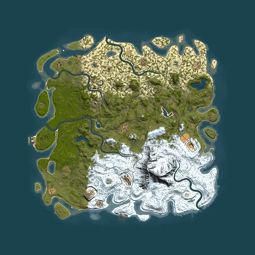 Rust map seed 1323783421, 5500x5500m top-down preview