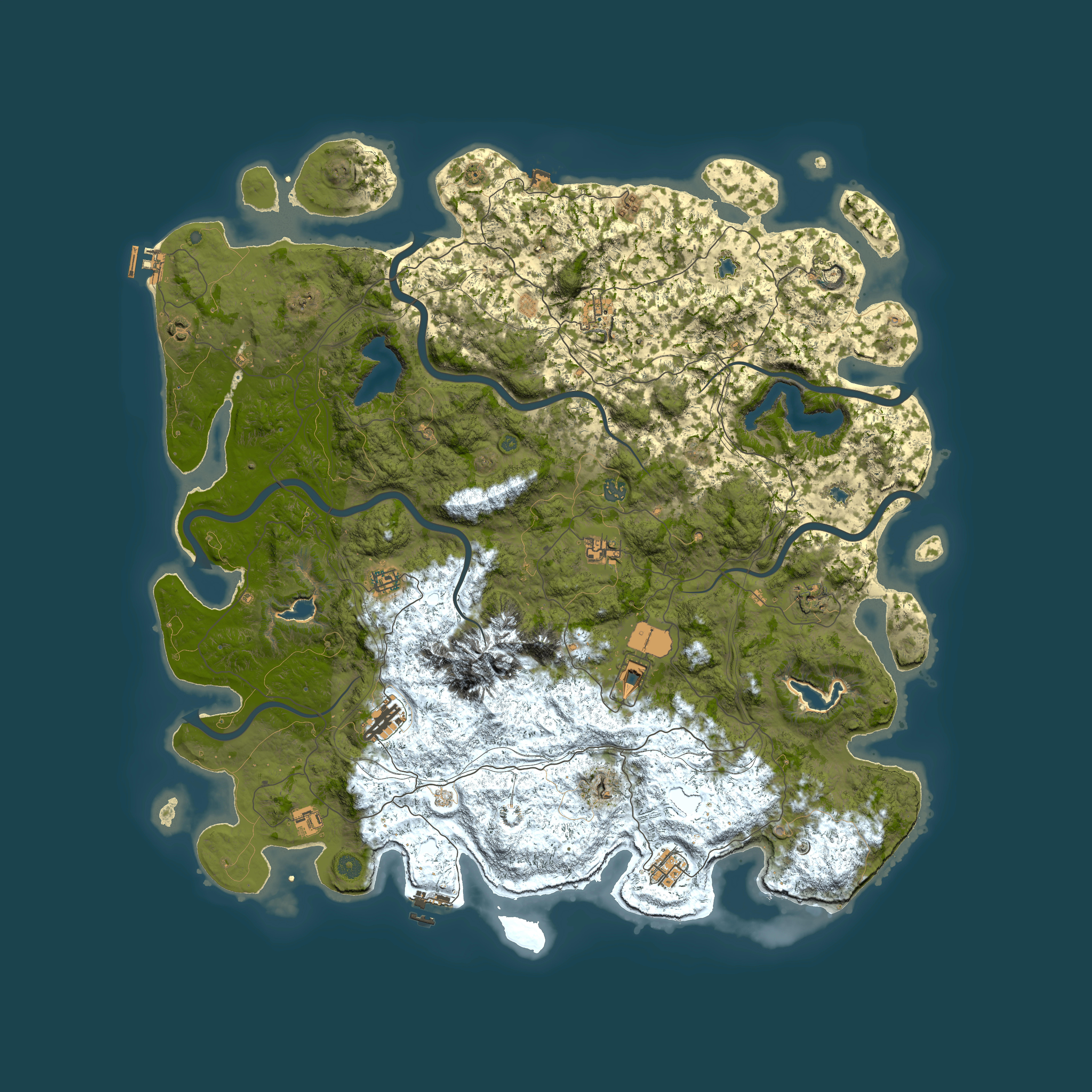 Full top-down render of Rust map seed 351554507, 5500x5500m