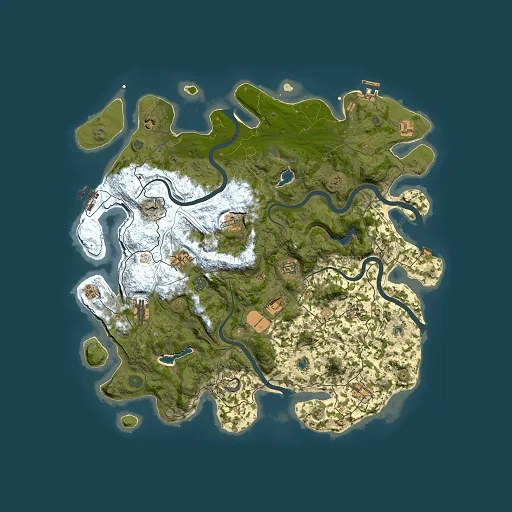 Rust map seed 1661671856, 4500x4500m top-down preview