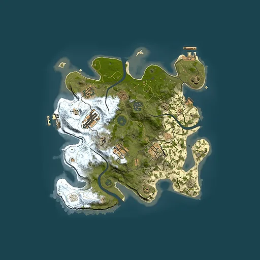 Rust map seed 152525814, 3000x3000m top-down preview