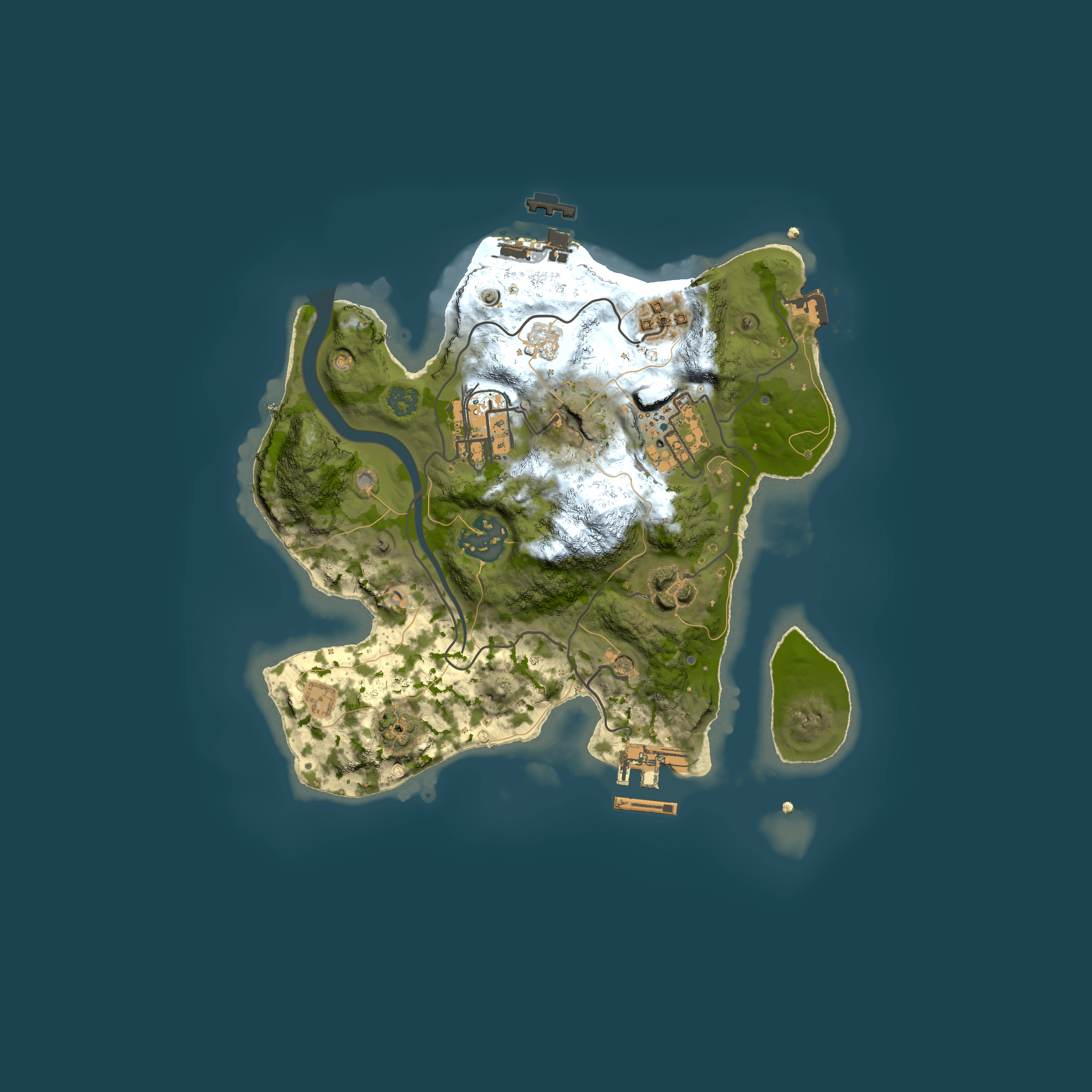 Full top-down render of Rust map seed 480357330, 2500x2500m
