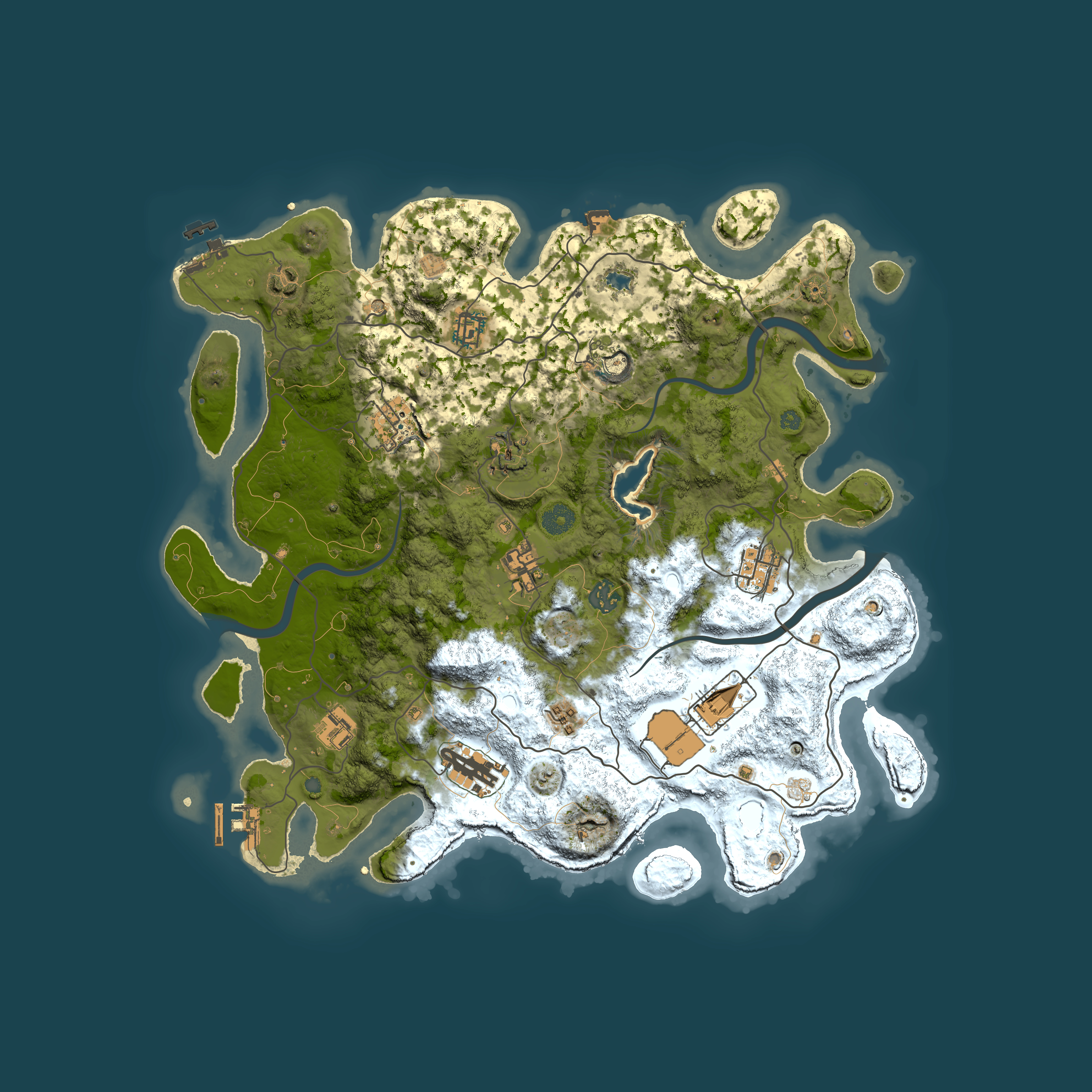 Full top-down render of Rust map seed 924098383, 4000x4000m