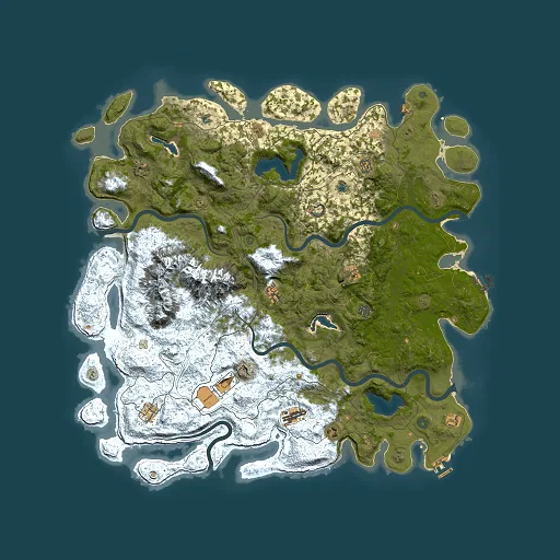 Rust map seed 936497121, 5500x5500m top-down preview