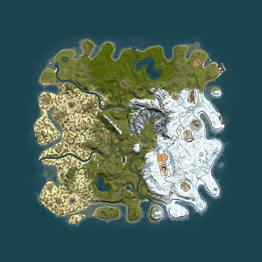 Rust map seed 1008319127, 5000x5000m top-down preview
