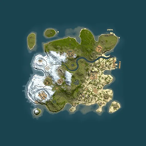 Rust map seed 1647870197, 3000x3000m top-down preview