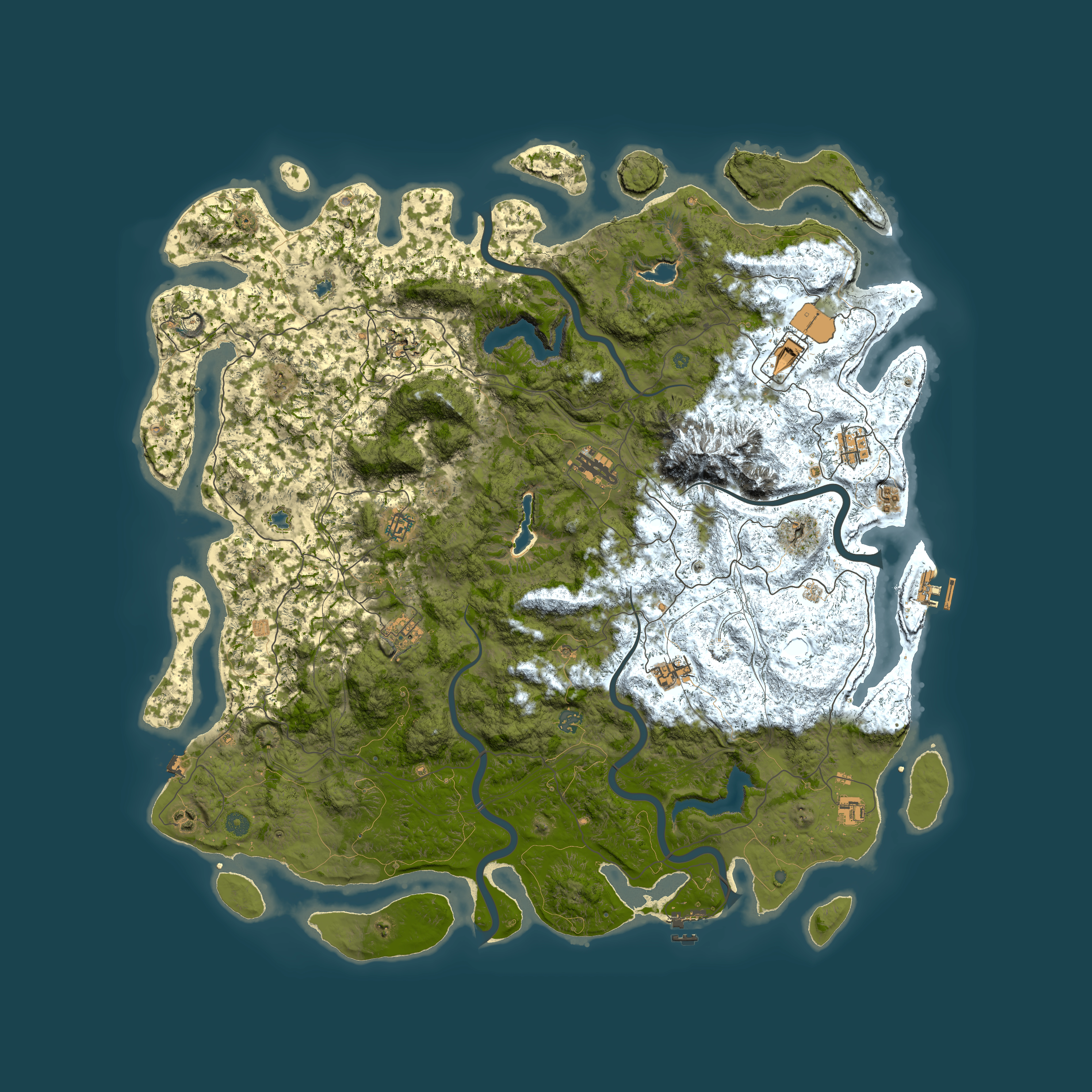 Full top-down render of Rust map seed 1309243302, 5500x5500m