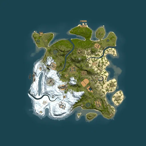Rust map seed 1058597582, 3500x3500m top-down preview