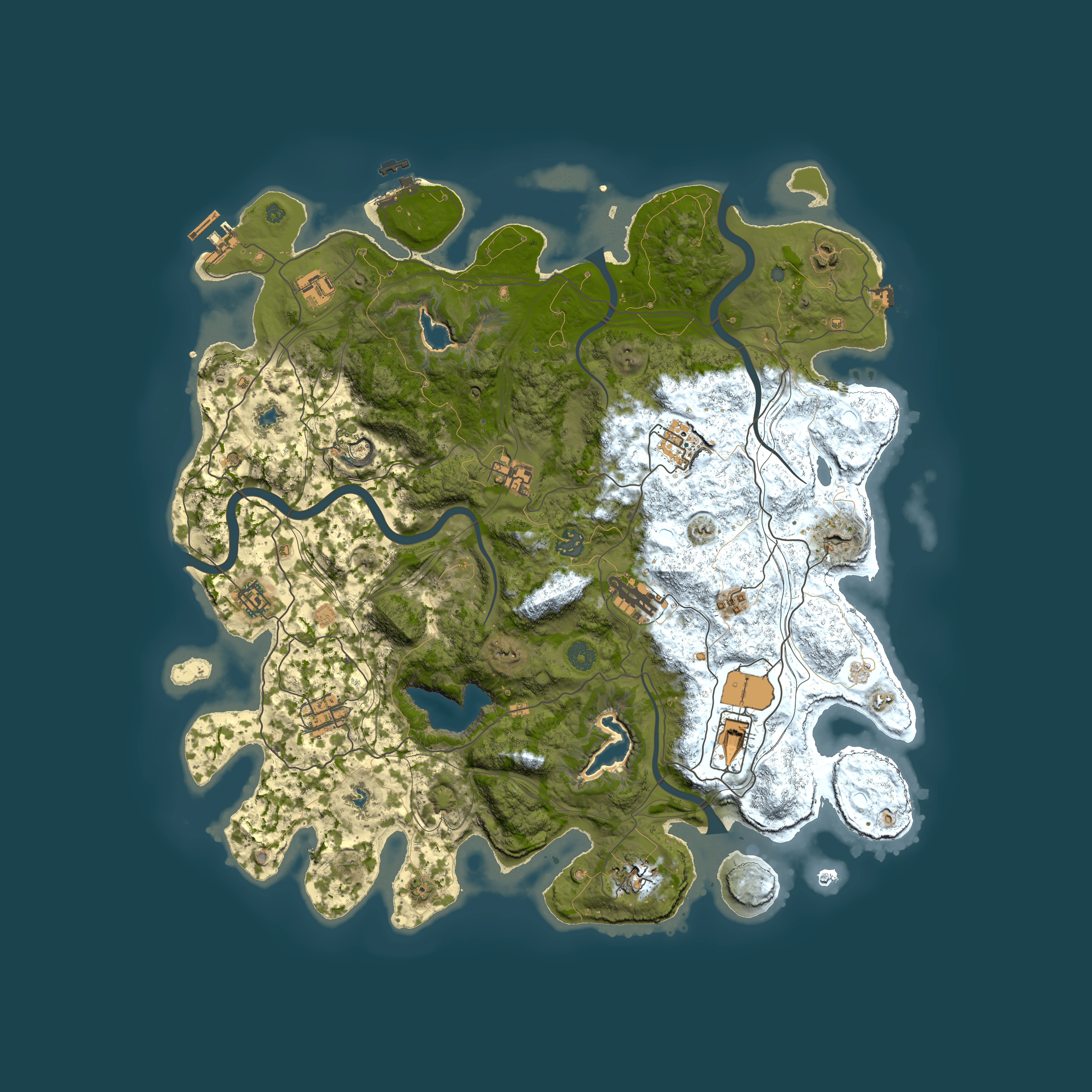 Full top-down render of Rust map seed 341390350, 4500x4500m