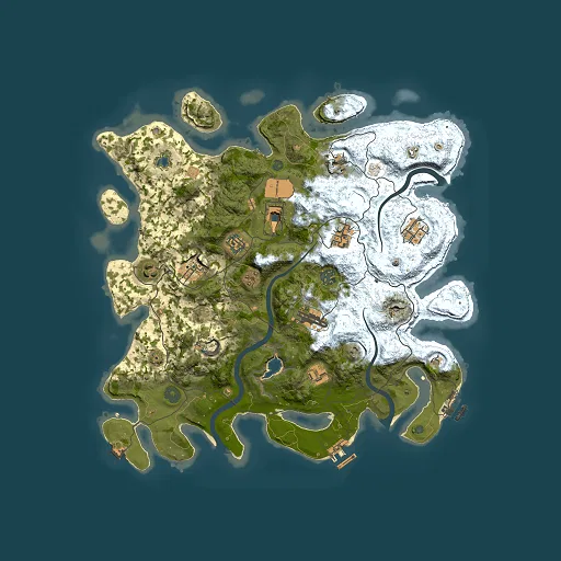 Rust map seed 990380876, 4000x4000m top-down preview